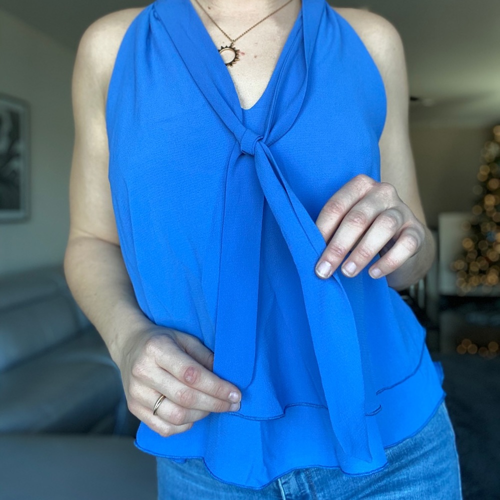 Woman’s Boutique Top in Ultramarine Blue: Size Medium